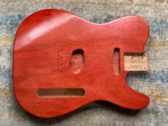 brown mahogany tele guitar body in truoil