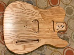 Buren's natural swamp ash tele guitar body in truoil